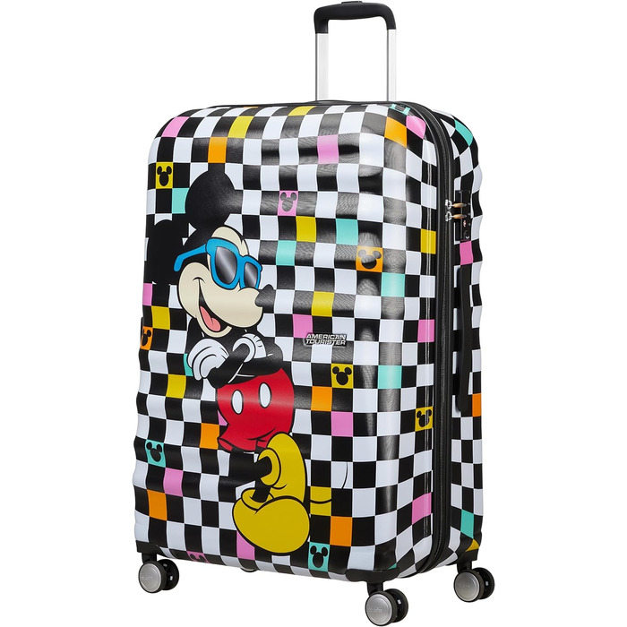 Валіза American Tourister Wavebreaker Disney Mickey Check 77 см, 96 л, багатокольорова, спінер