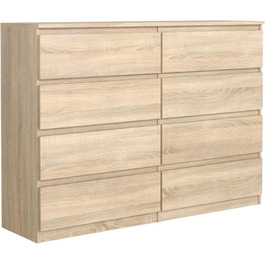 Комод 3E з 8 шухлядами, дуб сонома, 120 см