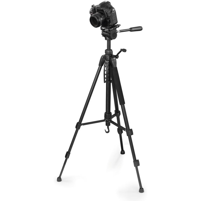 Hama штатив для камери Action 165 3D, легкий фотоштатив 61-165 см, трипод з 3D-головкою, тримачем для смартфона, для дзеркальних камер Canon/Nikon/Sony, чорний
