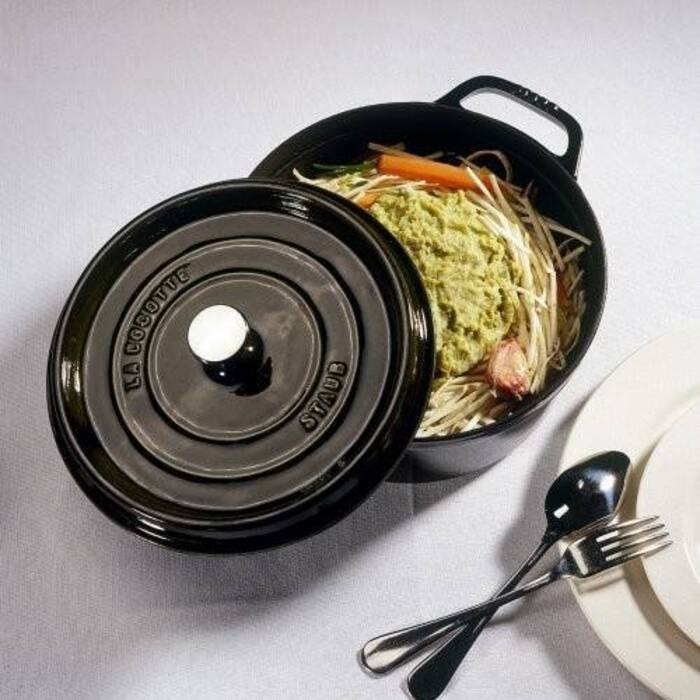 Кокотниця кругла 20 см, чорна Staub