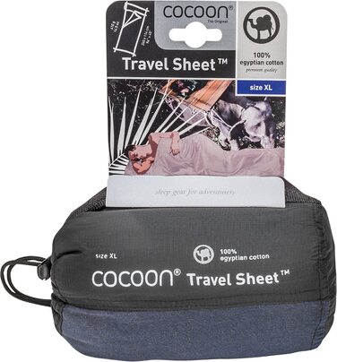 Кокон-спальний мішок Cocoon Travel Sheet єгипетська бавовна синій 240x114 см