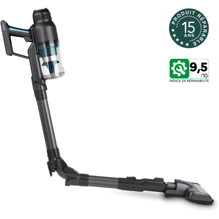 Акумуляторний пилосос H.Koenig PowerFlex+ 2-в-1 UPX26, складаний, безмішковий, до 40 хв, 220 Вт, 3 режими, легкий, ергономічний