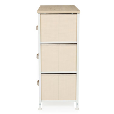 Елегантна полиця-органайзер FOLDRESS B 63,5x30x73cm, 7 відділень, бежевий колір від hjh LIVING
