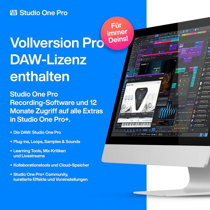 Аудіоінтерфейс PreSonus Studio 24c USB-C для запису, стрімінгу, подкастингу + Studio One Artist, Ableton Live Lite