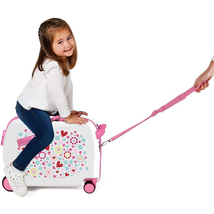 Дитяча валіза Movom Happy Time, жорсткий ABS, 50×38×20 см, комбінований замок, 34 л, 2,1 кг, 4 колеса, ручна поклажа, багато кольорів, для катання, 360°