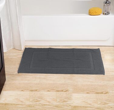 Бавовняний килимок для ванної Utopia Towels, 2 шт, 53x86 см, сірий, махровий, праний