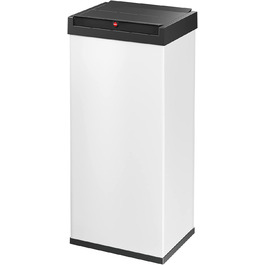 Смітник Hailo Big-Box Swing XL 52 л, сталевий, білий, з автоматичною кришкою, з тримачем для пакета, розібраний