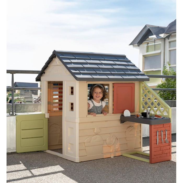 Дитячий ігровий будиночок Smoby Life Natura з кухнею, 2+ роки, з аксесуарами 7600810739