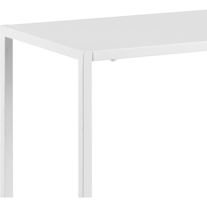 Консольний стіл AC Design Furniture Nino з 1 полицею, білий металевий, індустріальний стиль, для вітальні та передпокою, 79,5x80,5x26 см