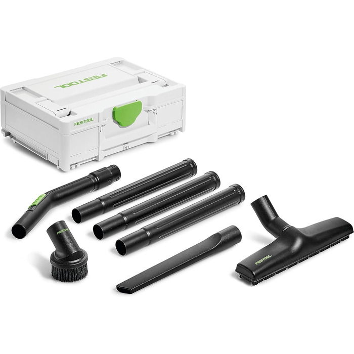 Набір для прибирання Festool RS-ST D 27/36-Plus у Systainer: зігнута ручка, підлогова насадка, подовжувальні трубки, щілинна насадка, щітка для пилу