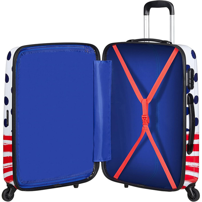 Валіза American Tourister Disney Legends Minnie Blue Dots, синя з крапками, для подорожей