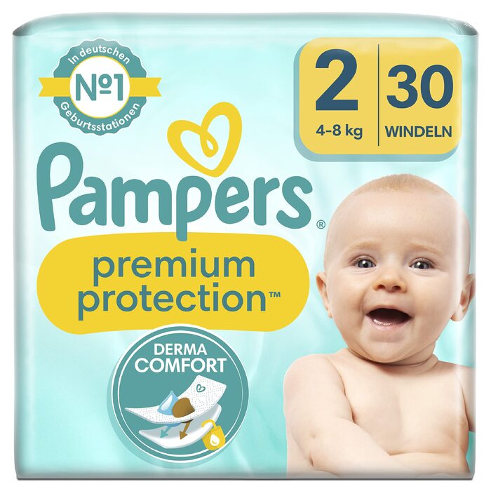 Підгузки Pampers Premium Protection для новонароджених, розмір 2 (4-8 кг), велика упаковка, 68 шт.