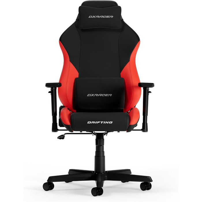 Ігрове крісло DXRacer DRIFTING L чорне та червоне, екошкіра, оригінал