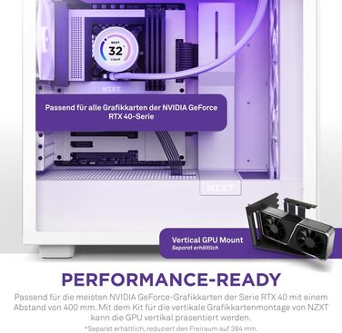 Корпус для ПК NZXT H7 Flow RGB білий, ATX Mid-Tower, з USB-C, сітчаста передня панель, загартоване скло, 3 вентилятори F-Series 140мм RGB, підтримка водяного охолодження