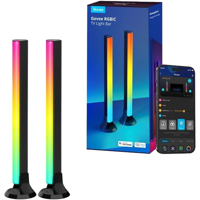 Світлодіодна RGBIC LED-панель для телевізора Govee H6046, розумна підсвітка TV Bar