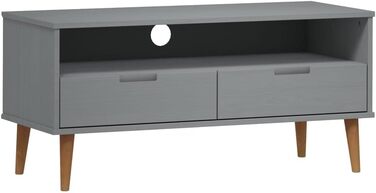 Тумба під телевізор vidaXL, масив сосни, коричнева, 106x40x49 см, ТВ-комод, меблі для вітальні