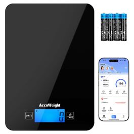 Кухонні ваги Bluetooth Accuweight CK780 з розрахунком калорій та живленням від батарейок (до 5 кг)