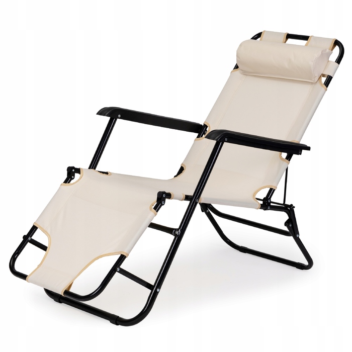 Садовий шезлонг MultiGarden, 60,5x122x83 см, бежевий