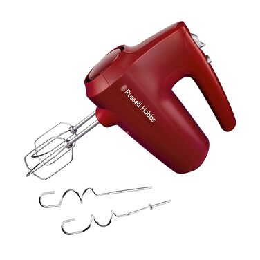 Міксер ручний Russell Hobbs Desire Red 350W з насадками для тіста та збивання, 5 швидкостей + імпульс
