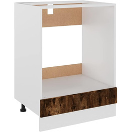 vidaXL Кухонна тумба під духову шафу, димчастий дуб, 60x46x81,5 см, ДСП