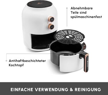 Аерофритюрниця Karaca Multifry 3,5 л 1350 Вт біла, енергозберігаюча, легке очищення, здорова смаження, аерофрайєр