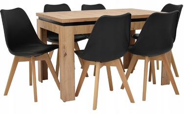 Набір з 4 стільців та столу 80x120 у скандинавському стилі ARTISAN SALON