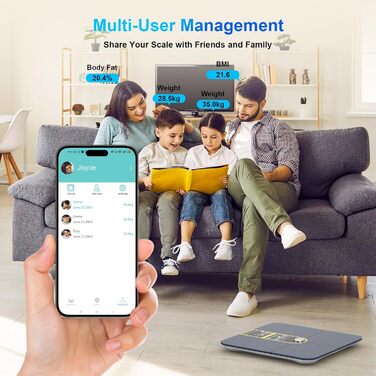 Розумні ваги Healthkeep з Bluetooth, подвійним екраном, ITO-покриттям, вимірюванням 16 параметрів тіла та пульсу, підтримкою додатку для Android/iOS, до 180 кг, сріблясті