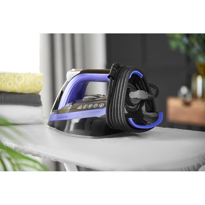 Парова праска Russell Hobbs One-Perfect-Temp 2400Вт з керамічною підошвою, антикальком, самочищенням, потужний паровий удар 200г, універсальна температура для всіх тканин, компактне зберігання кабелю