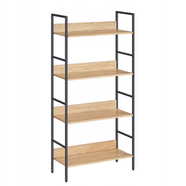 Стелаж MUFART 60 x 124 x 28 см, чорний, дуб сонома