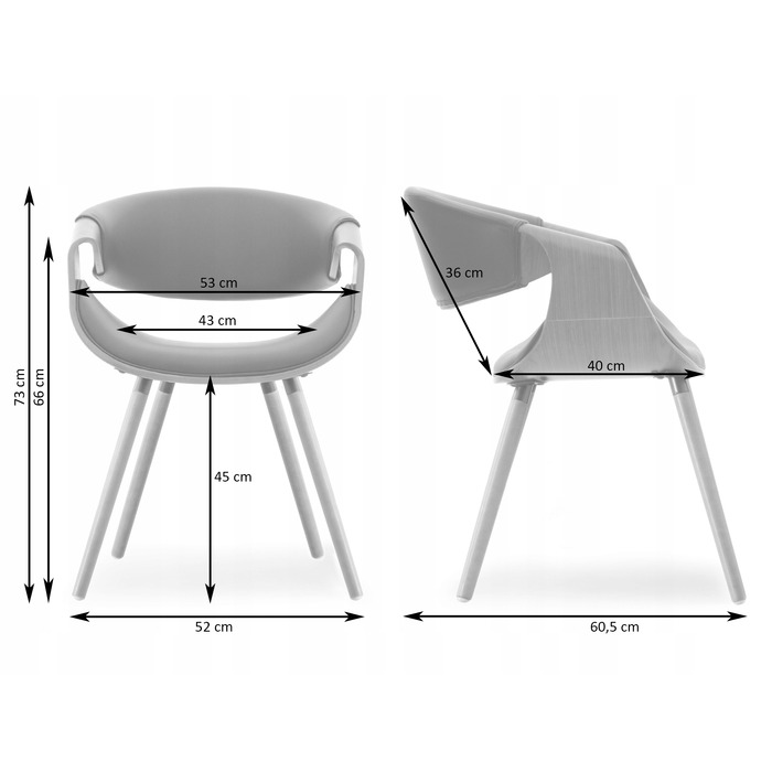 Стілець Mebel-Partner, коричневий велюр, 1 шт.