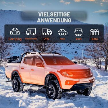 Автономний дизельний обігрівач повітря VEVOR 12V 5кВт з LCD-дисплеєм, Bluetooth-керуванням та пультом (10 м)