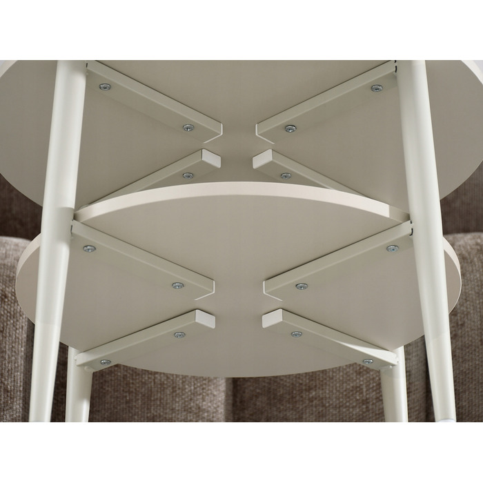 Журнальний стіл Mebel-Partner круглий, 60 x 60 x 45 см, кремовий