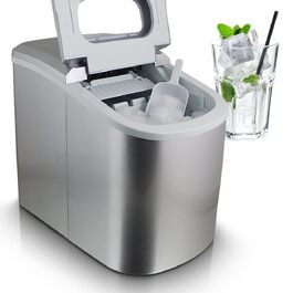 Льодогенератор побутовий Eiswürfelmaschine сріблястий - машина для льоду