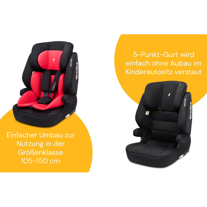 Дитяче автокрісло Osann Jazzi Isofix i-Size, для дітей від 1 року, 76-150 см, з системою Isofix, зростаюче, колір кораловий
