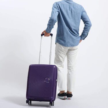Валіза American Tourister Soundbox 55 см, 41 л, розширювана, жовта, ручна поклажа, з TSA замком