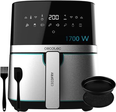 Фритюрниця без олії Cecotec Cecofry Full Pro 5500, 5.5 л, 1700 Вт, 8 режимів, PerfectCook, сталь