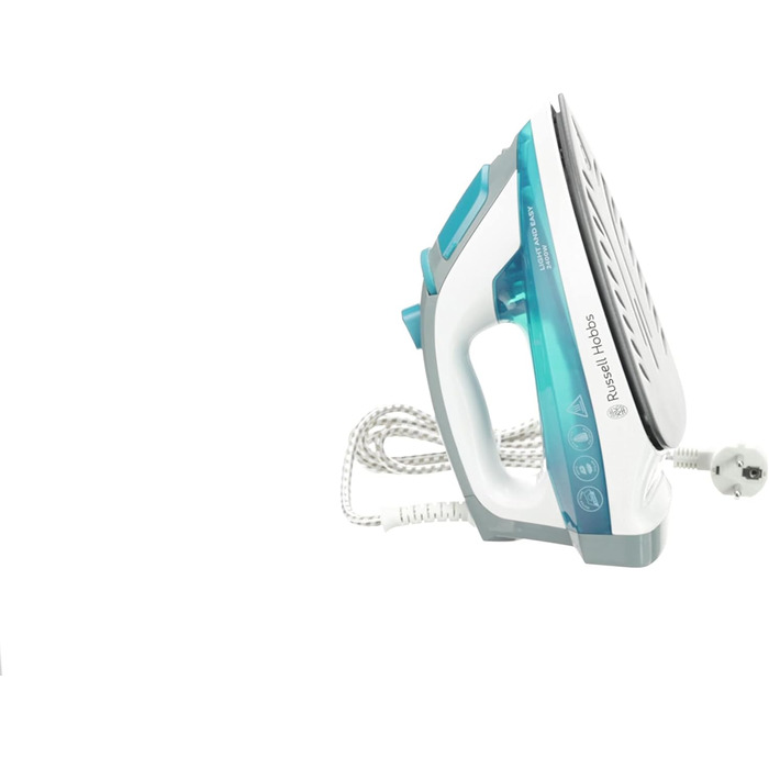 Праска Russell Hobbs Light & Easy 23590-56, 2400 Вт, антипригарна підошва, автоматичне подавання пари, синьо-біла