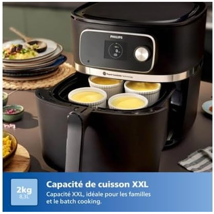 Аерофритюрниця Philips Airfryer Combi XXL HD9880/90 чорна, мультипіч з гарячим повітрям
