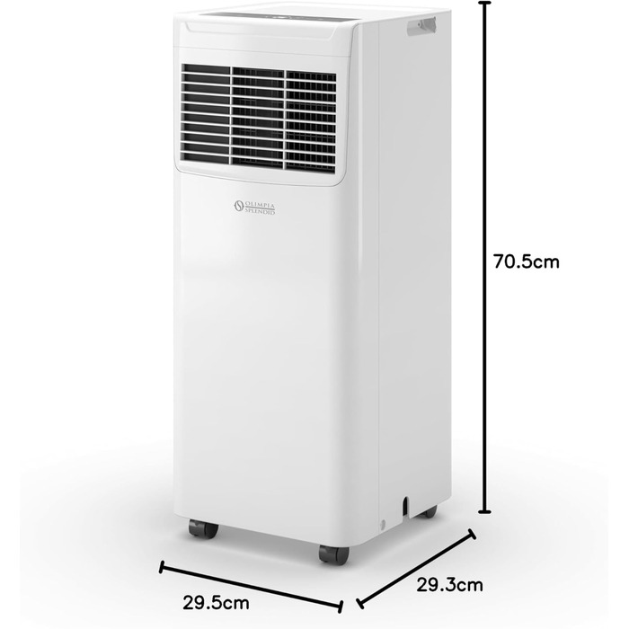 Олімпія Сплендід Dolceclima Slim 8 WWB: Портативний кондиціонер 8000 BTU/год, клас A, охолодження, осушення, вентиляція