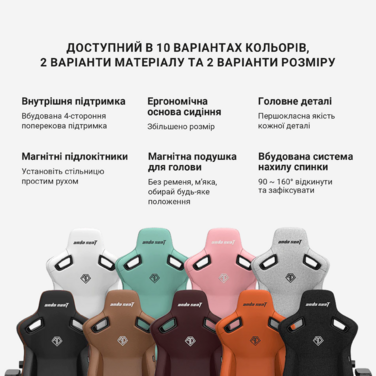 Крісло ігрове Anda Seat Kaiser 3 Dark Gray Fabric Size XL