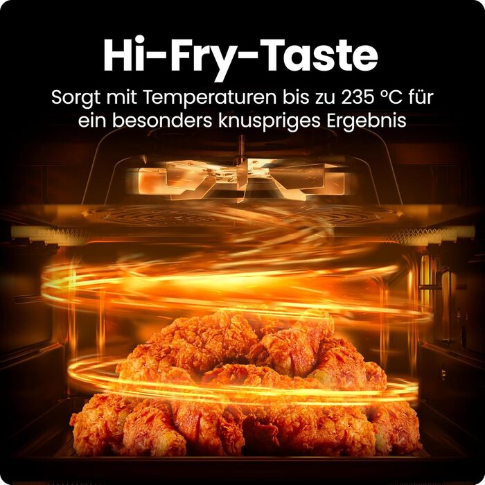 Фритюрниця без олії Chefman 5.7L з Hi-Fry технологією, сенсорне управління, антипригарне покриття, чорна