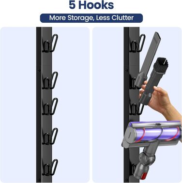 Підставка для пилососа Dyson pickpiff — універсальний стійкий тримач для моделей V15, V12, V11, V10, V8, V7, V6 з органайзером для аксесуарів, без свердління