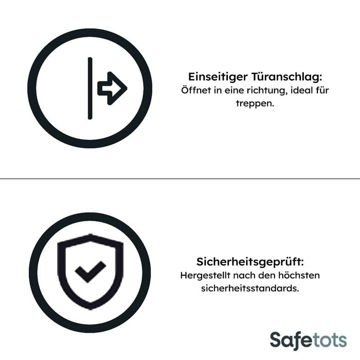 Захисні сходи для дітей Safetots Druckmontage самозакривні, сірі (132.6-139.6 см) - безпечний бар'єр для малюків
