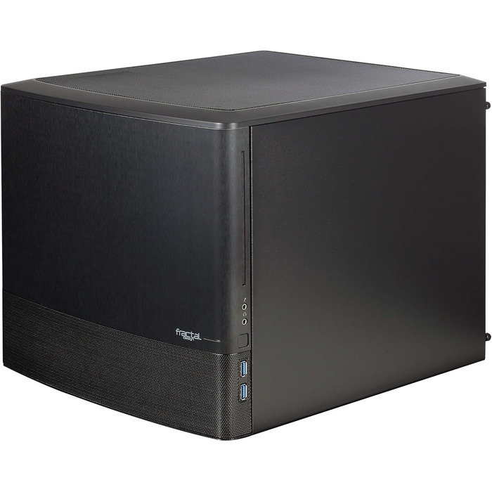 Корпус Fractal Design Node 804 чорний, компактний, для mATX, з високою вентиляцією, модульним інтер'єром, 3 вентилятора Silent R2 120 мм, підтримка водяного охолодження, USB 3.0, бокове вікно