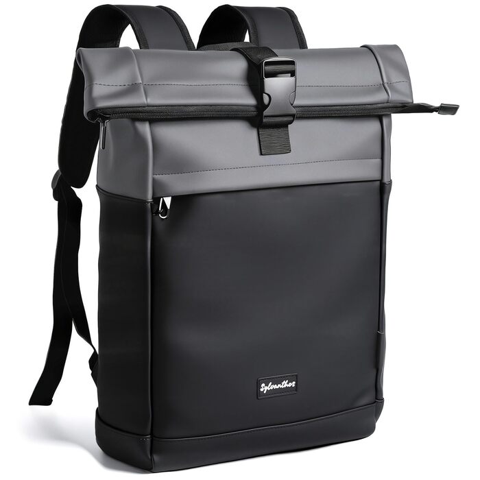 Водонепроникний рюкзак для ноутбука Rolltop (18-25 л), сірий, розмір L (30x13x48 см)
