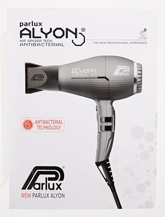 Фен Parlux Alyon Ionic Graphite Matt – іонний, графітовий, матовий, професійний фен для волосся