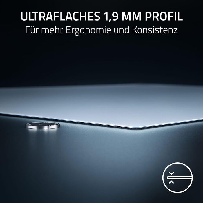 Скляний ігровий килимок для миші Razer Atlas Pro Premium (загартоване скло, мікротравлена поверхня, білий, 450 x 400 x 5 мм)