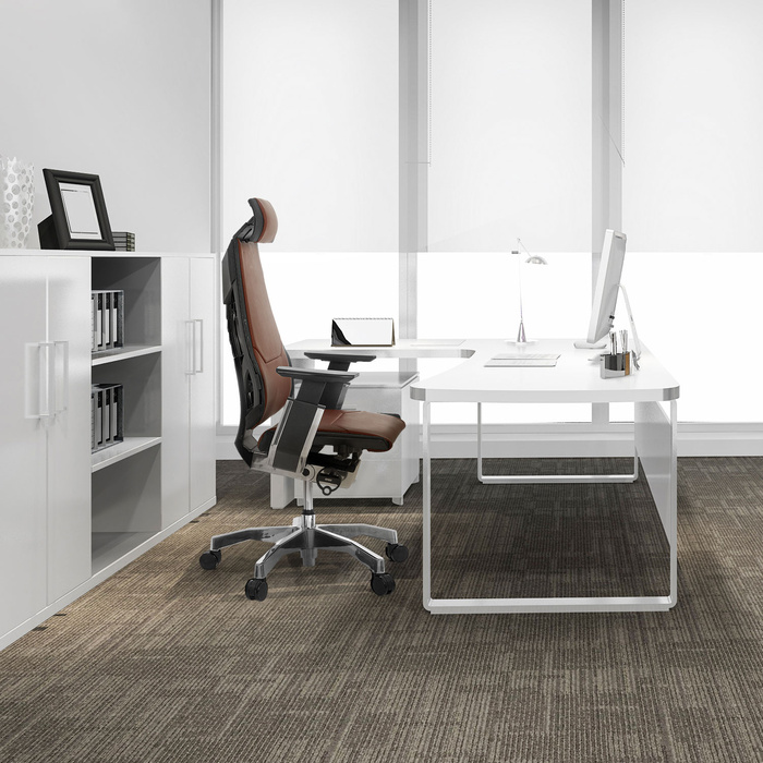 Крісло офісне GENIDIA PRO шкіряне коричневе hjh OFFICE