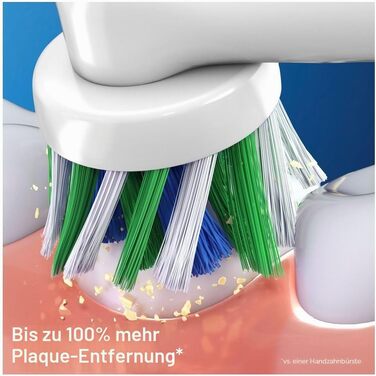 Смінні насадки для електричної зубної щітки Oral-B CrossAction, 12 шт, для комплексного очищення ротової порожнини з CleanMaximiser, білий колір