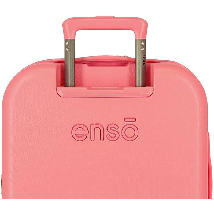 Дорожня валіза Enso Annie 40x55x20 см, жорсткий ABS, TSA-замок, 37 л, 2,74 кг, 4 подвійнi колеса, ручна поклажа, коралова, розширювана